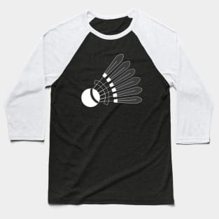 Badminton Player Feathered Badminton Shuttlecock (Black) Shuttles Baseball T-Shirt